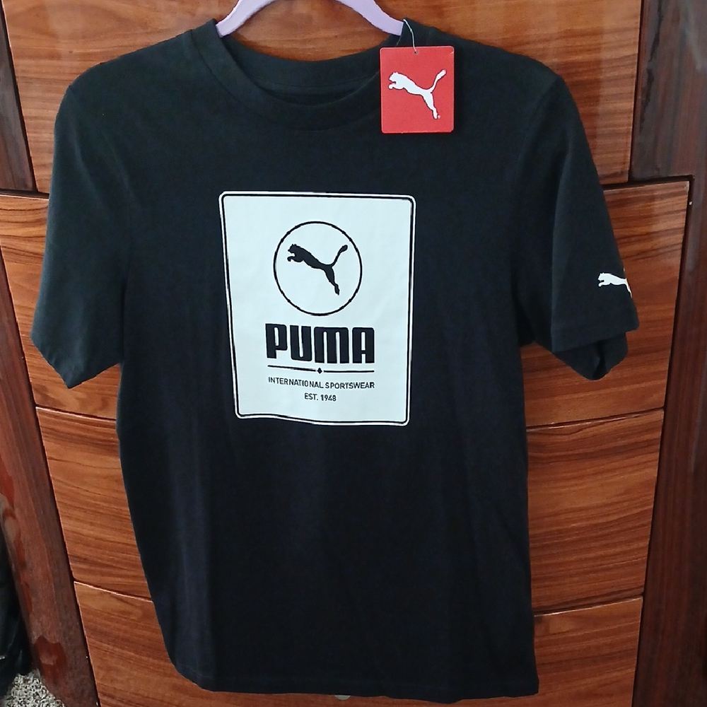 PUMA Men's Black Graphic Tee